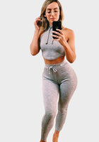 2 Piece Set Casual Fitness Suit knitting