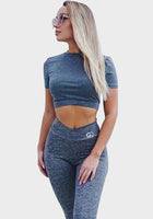 Causal Workout O Neck Short sleeve Bodycon Sets