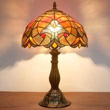 Tiffany Red Liaison Stained Glass Table Lamp