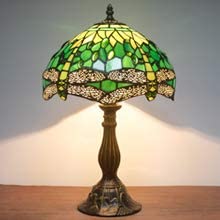 Tiffany Green Stained Glass Crystal Lamp