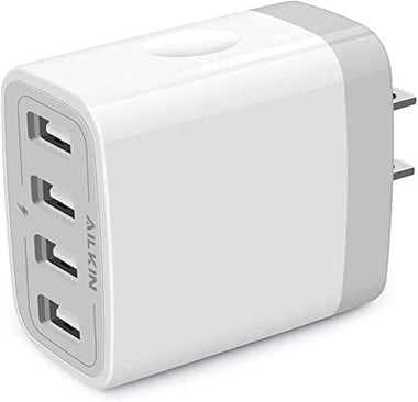 USB Charger Adapter, 2-Pack Ailkin 4.8A 4-Muti Port