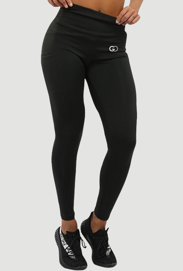 Casual High Waist Solid Polyester Leggings