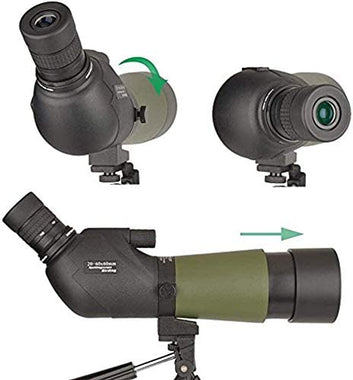 20-60x60 HD Spotting Scope with Tripod, Carrying Bag