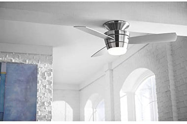 Harbor Breeze Brushed Nickel Ceiling Fan with Light Kit and Remote