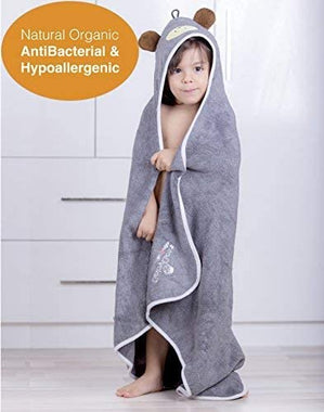 Artyish Premium Hooded Baby Towel, Organic Bamboo, with Baby Bib