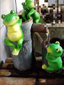 Set of 3 Cute Frog Figurines Hanging Animal Statue