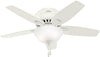 HUNTER 51080 Newsome Indoor Low Profile Ceiling Fan with LED Light