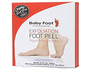 Baby Foot - Original Foot Peel Exfoliator - Fresh Lavender Scent Pair - Foot Mask Standard
