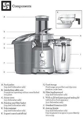 BJE430SIL Juice Fountain Cold Centrifugal Juicer