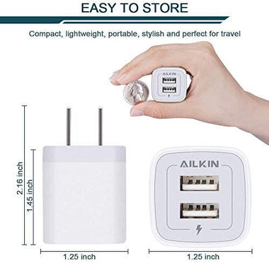 5Pack- USB Wall Charger