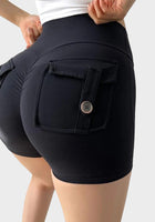 High Waist Running with pocket Athletic Gym Sport Shorts