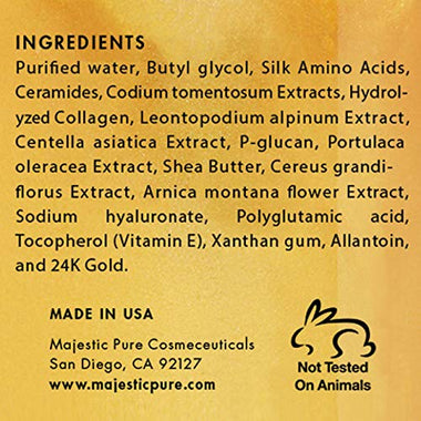 Majestic Pure Gold Facial Mask, Help Reduces the Appearances