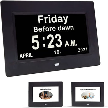 Digital Day Calendar Alarm Clock- 19 Alarms