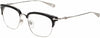 Shiratori Retro Half Frame Horn Rimmed Clubmaster Optics 50mm Clear Lens Glasses