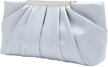 Charming Tailor Clutch Evening Bag Elegant Pleated Satin Formal Handbag Simple Classy Purse