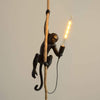 Loft Vintage Resin Hemp Rope Monkey Pendant Light