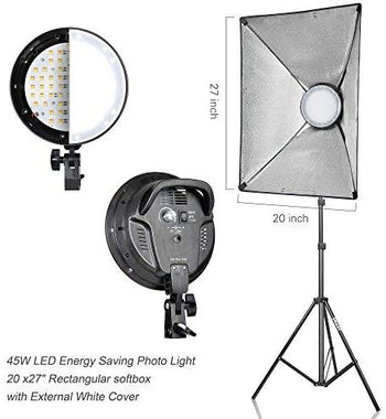 Photography Softbox Lighting Kit, Photo Equipment Studio Softbox 20" x 27"