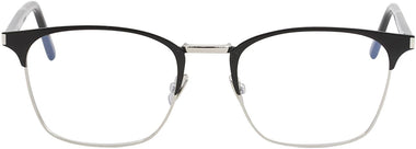 SL 224 002 Black Silver Metal Square Eyeglasses 52mm