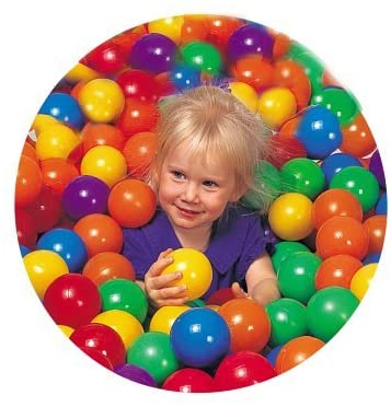 3-1/8" Fun Ballz  - 100 Multi-Colored Plastic Balls, for Ages 2+