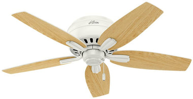 HUNTER 51080 Newsome Indoor Low Profile Ceiling Fan with LED Light