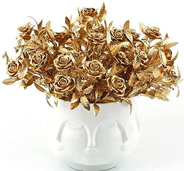 G.Rose Gold Flowers,Artificial Flowers Set, Artificial Flowers Plants