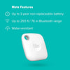 Tile Mate (2022) 1-Pack, White. Bluetooth Tracker