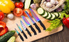 Lightahead 7pcs Rainbow Colored Knife Set