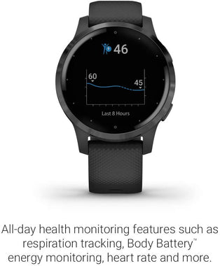 Garmin Vivoactive 4S, Smaller-Sized GPS Smartwatch, Features Music, Body Energy