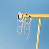 Tassel Chain Drop Dangle Small Hoop Earrings for Women Girls