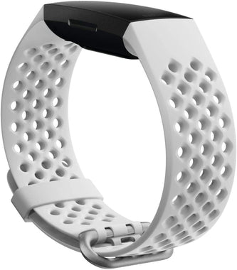 Fitbit Charge 4 Accessory Band, Official Fitbit Product, Sport, White, Small