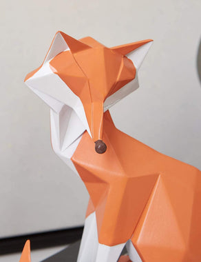 HAUCOZE Sculpture Statue Fox  Geometric