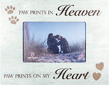 Paw Prints in Heaven On My Heart Picture Frame