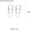 Tassel Chain Drop Dangle Small Hoop Earrings for Women Girls