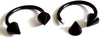 Pair of Black Arrow Huggie Hinged Earrings