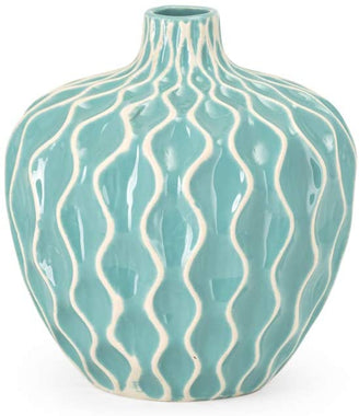 IMAX 25016-3 Agatha Ceramic Vases – Set of 3 Decorative Vases for Flowers