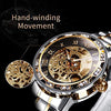 A-Alps Men's Watches Mechanical Hand-Winding Skeleton Watch