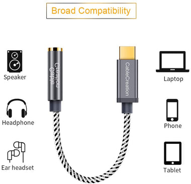 USB C to 3.5mm Headphone Audio Jack Adapter