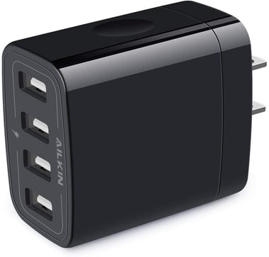 USB Charger Cube, Wall Charger Plug, Ailkin 4.8A 4-Muti Port
