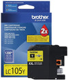 Brother Genuine LC105Y Super High Yield XXL Yellow Ink Cartridges