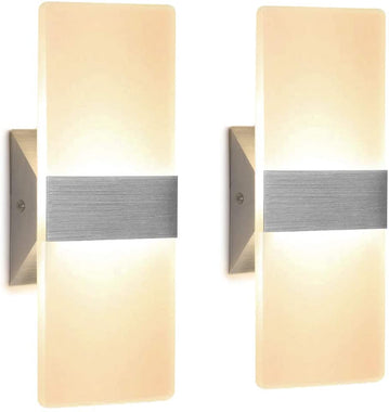Modern Wall Sconce , Set of 2 LED Wall Lamp