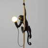 Loft Vintage Resin Hemp Rope Monkey Pendant Light