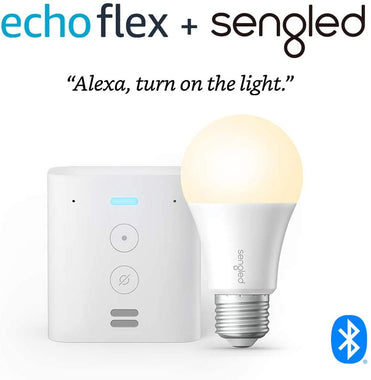 Echo Flex - Plug-in mini smart speaker with Bluetooth bulb