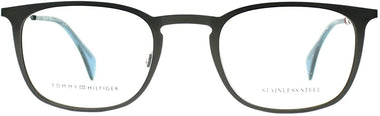 Metal Rectangular Eyeglasses 50 0R80 Semi Matte Dark Ruthenium