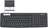 Logitech K375s Keyboard - Wireless Connectivity - Bluetooth/RF - Graphite