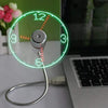 ONXE LED USB Clock Fan with Real Time Display Function