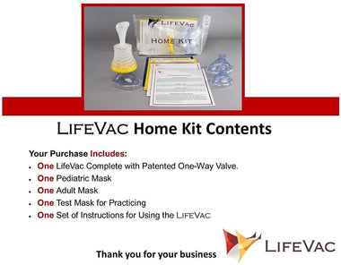 LifeVac - Choking Rescue Device Home Kit for Adult and Children First Aid  Kit, Portable Choking Rescue Device, First Aid Choking Device