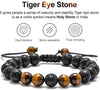 Lava Rock Bracelet - 8mm Stone Tiger Eye Bracelet Lava Rock Bracelet