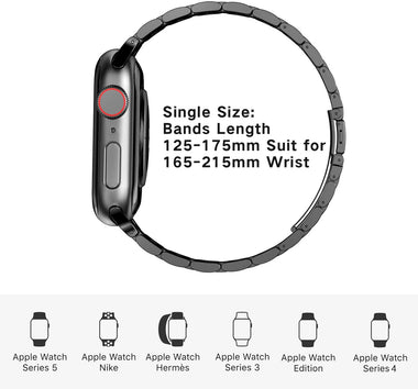 Fitlink Stainless Steel Metal Band for Apple Watch 38/40/42/44mm Strap