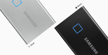 SAMSUNG T7 Touch Portable SSD 500GB  1TB 2TB- Up to 1050MB/s - USB 3.2 External Solid State Drive