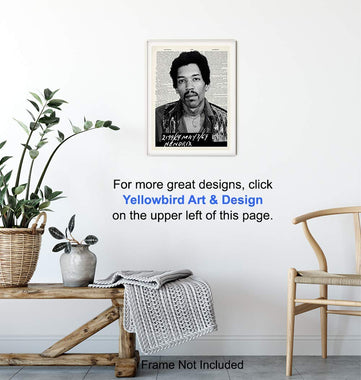 Jimi Hendrix Mugshot Art Print Poster
